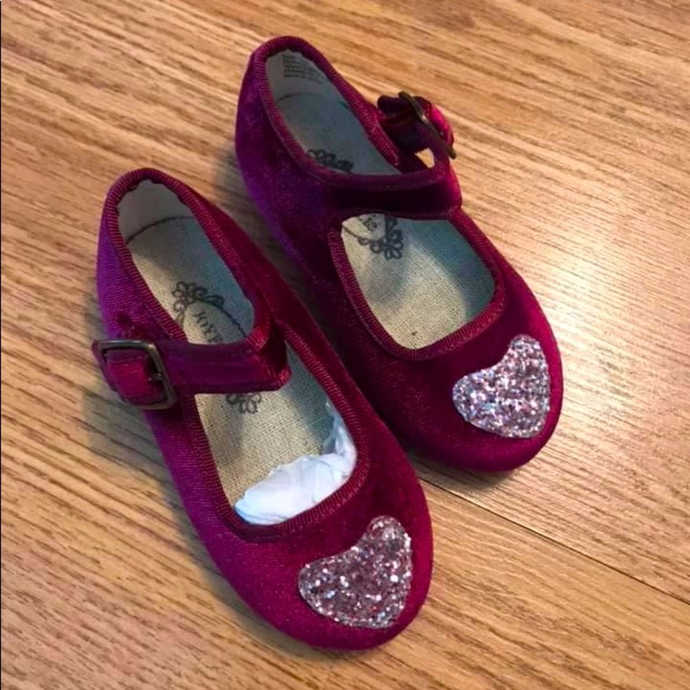 Joyfolie Pink Glitter Heart Kids Shoes
